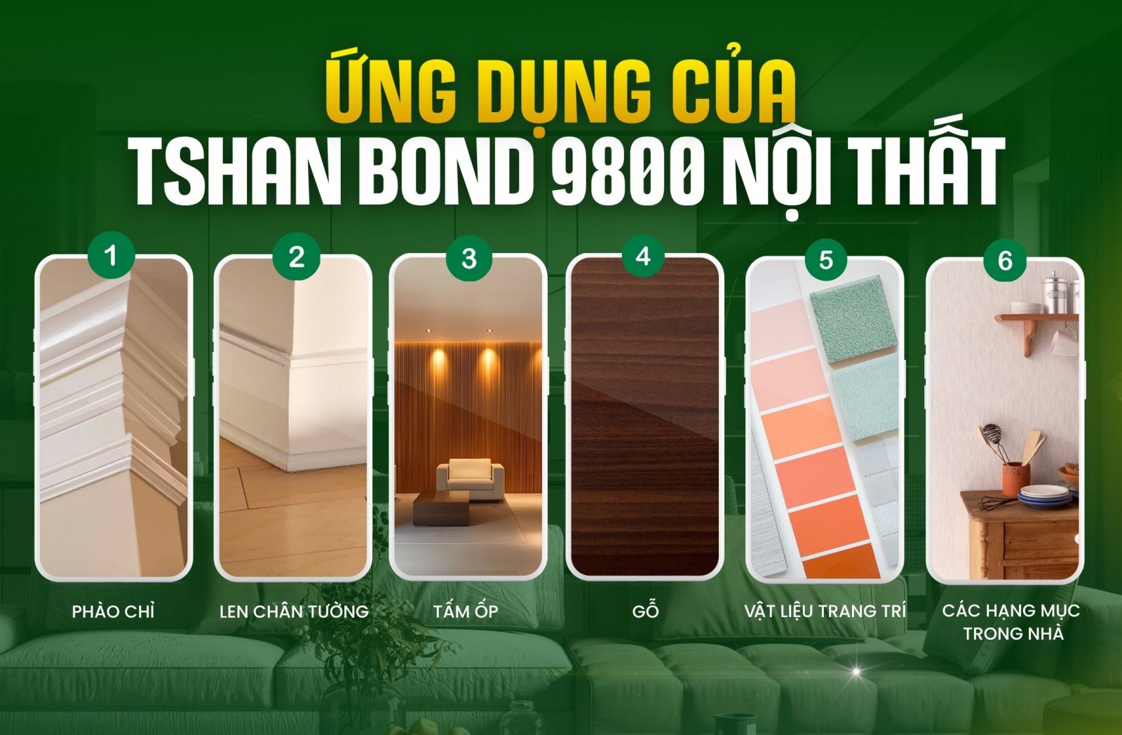 Keo dán Bond 9800 Nội thất TSHAN