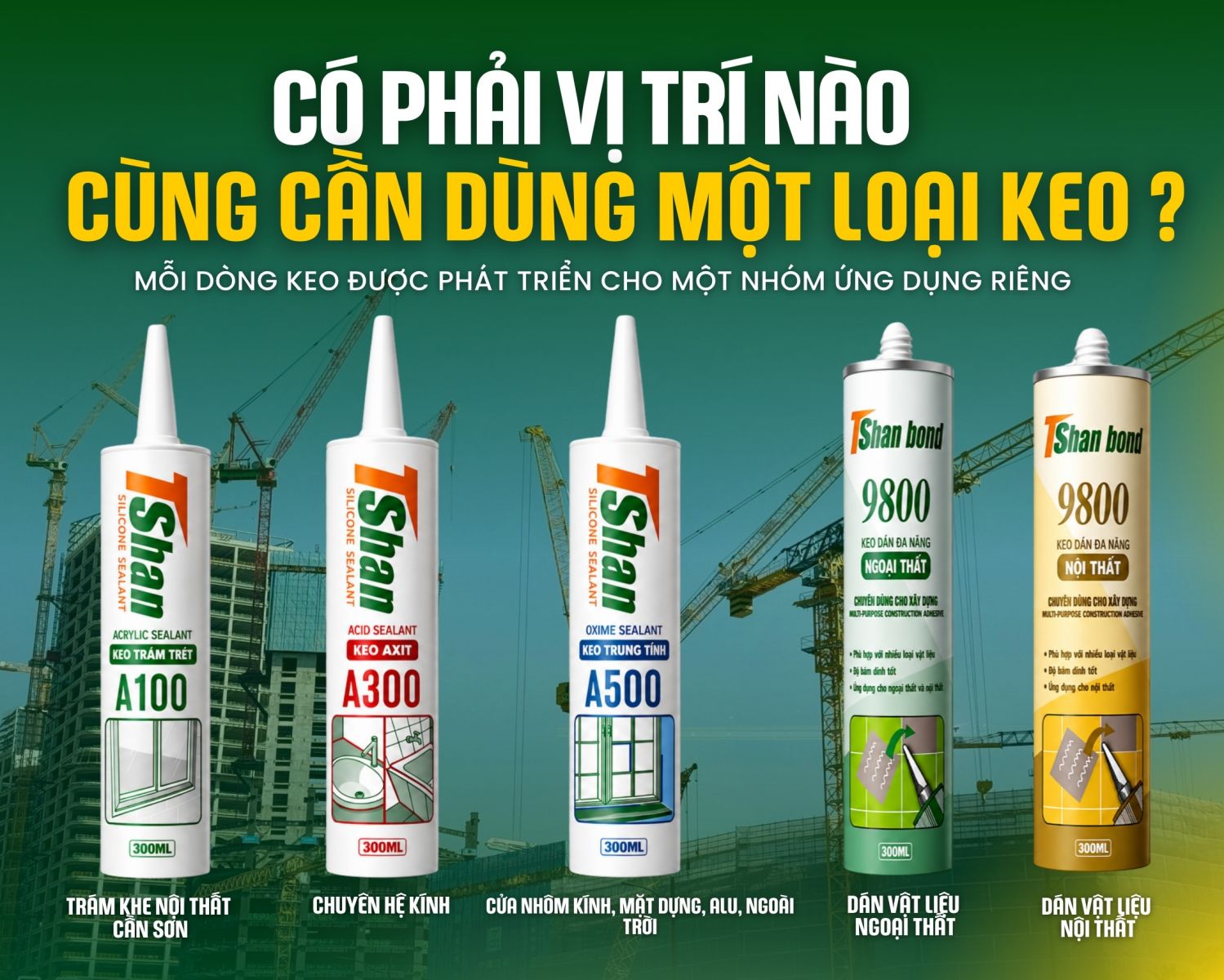 Keo silicone chất lượng từ TSHAN