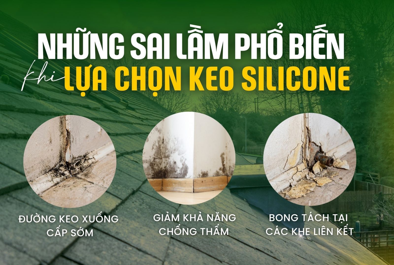 Sai lầm khi chọn sai keo silicone