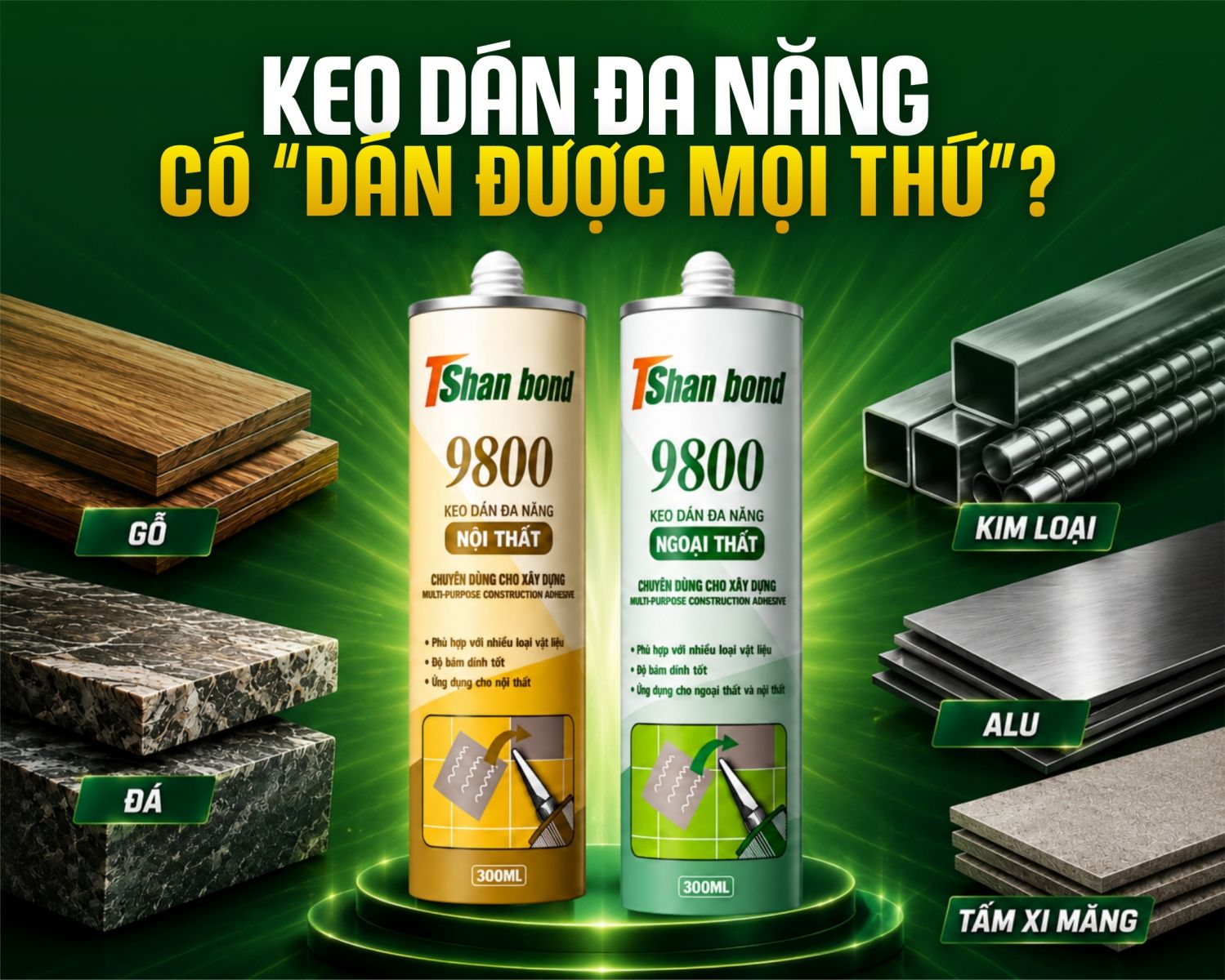 Keo dán đa năng Bond 9800 TSHAN Silicone
