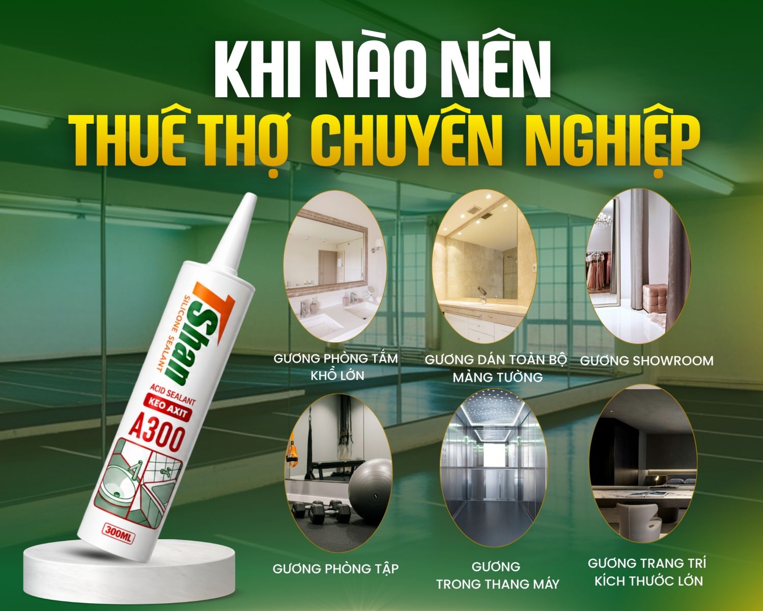 Thợ lắp gương chuyên nghiệp khổ lớn