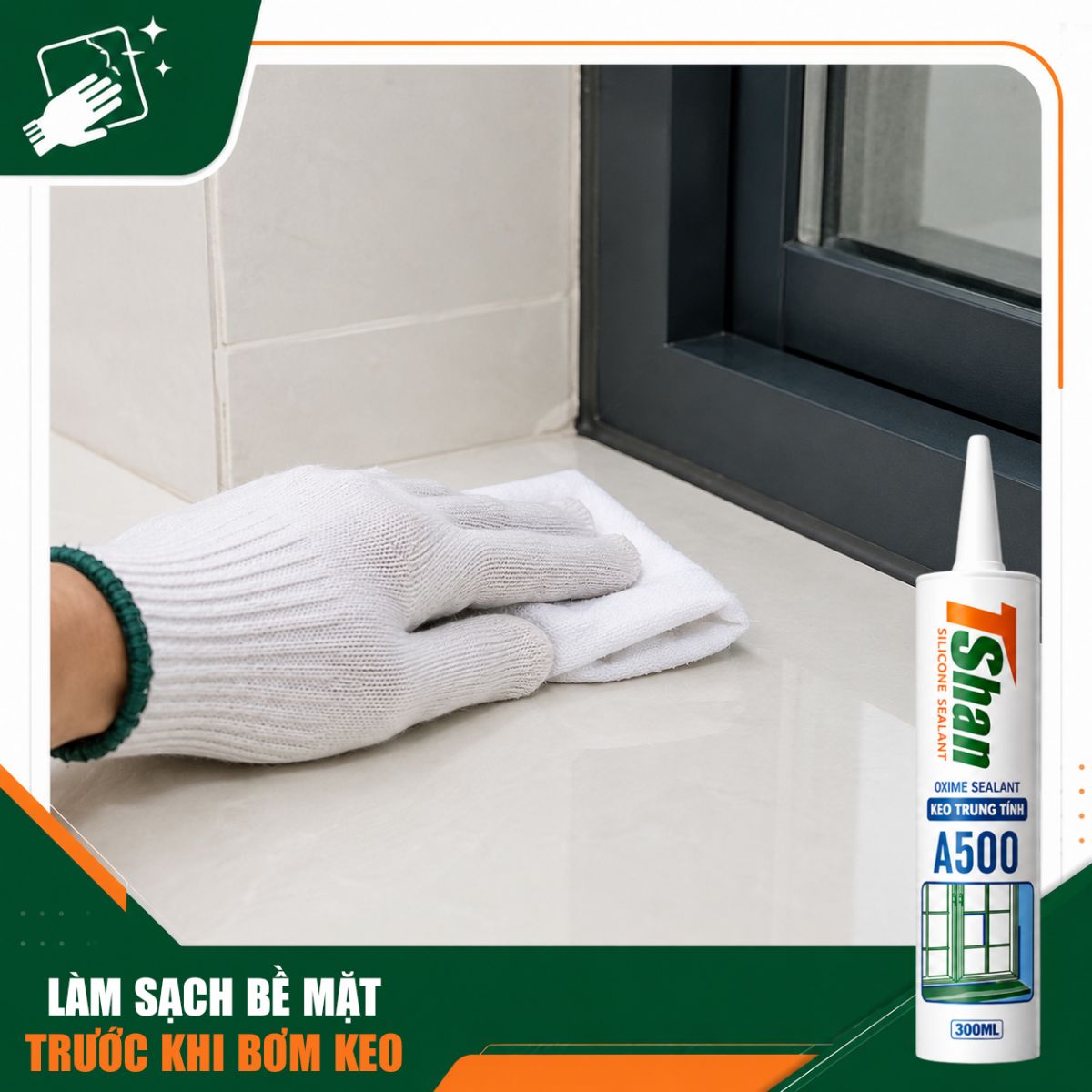 Vệ sinh làm sạch bề mặt thi công