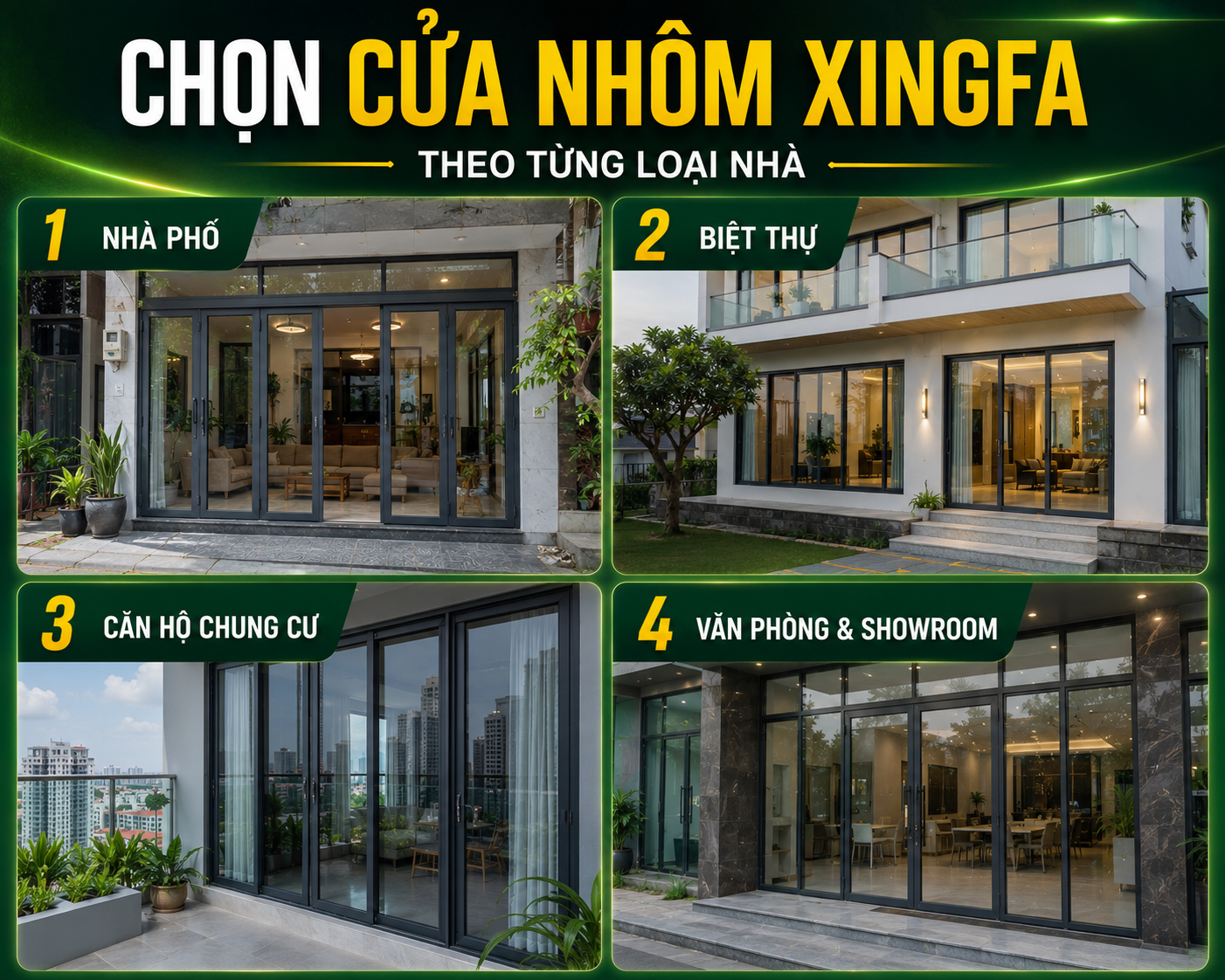 Những yếu tố quan trọng khi lựa chọn cửa nhôm Xingfa