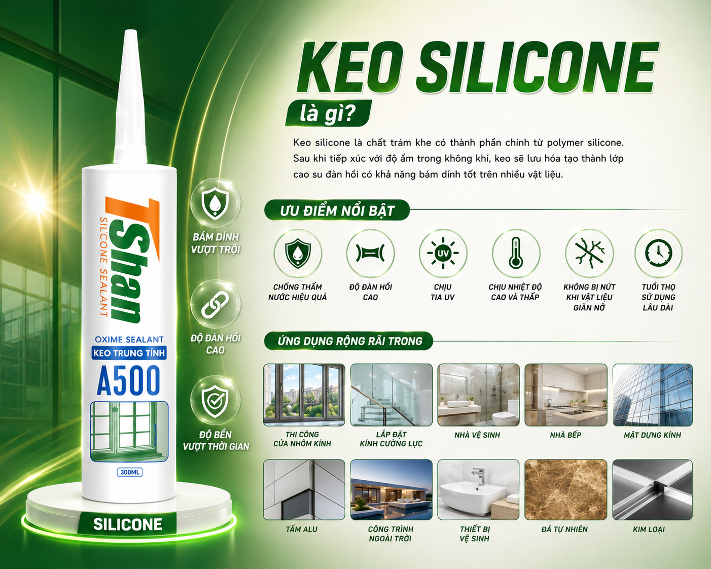 Ứng dụng keo silicone