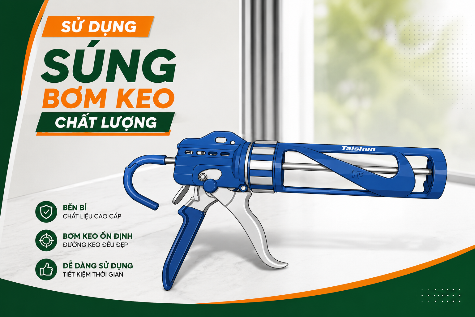 Sử dụng súng bắn keo chuyên dụng